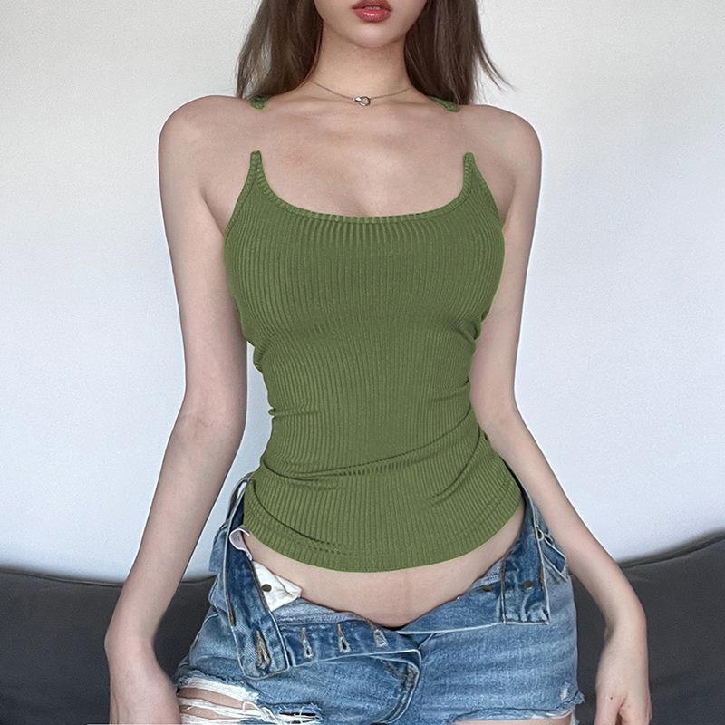 Y2K Invisible Camisole Vest Ins Fashion Slim U-neck Top Summer Women&