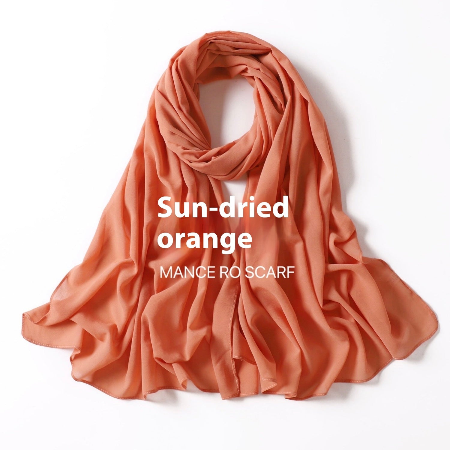Pure Color Pearl Chiffon Scarf Headcloth Veil Chiffon Scarf Limorista
