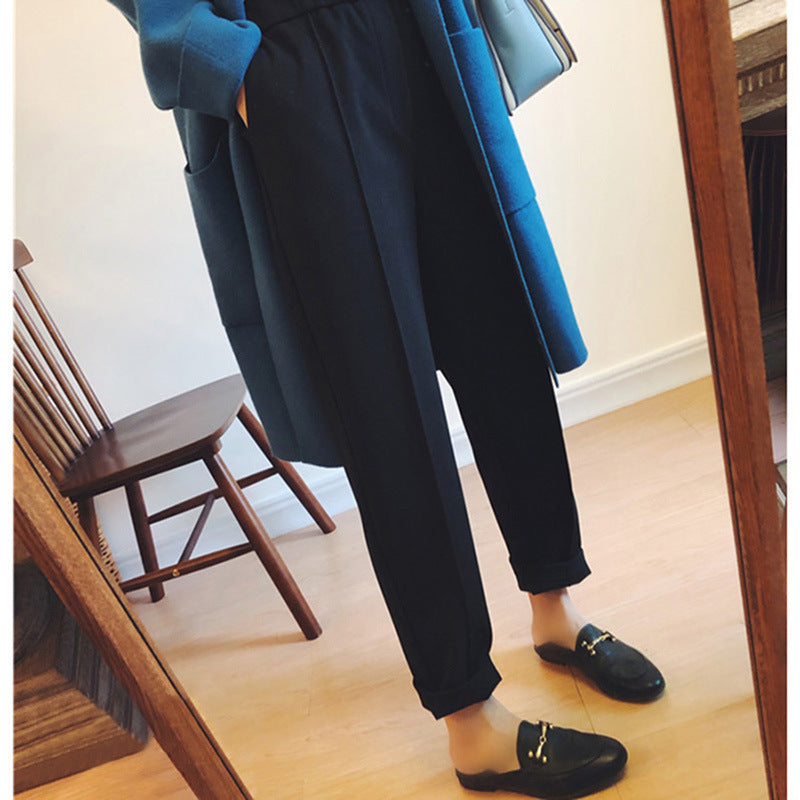 Plus Size Straight Tapered Casual Pants Limorista