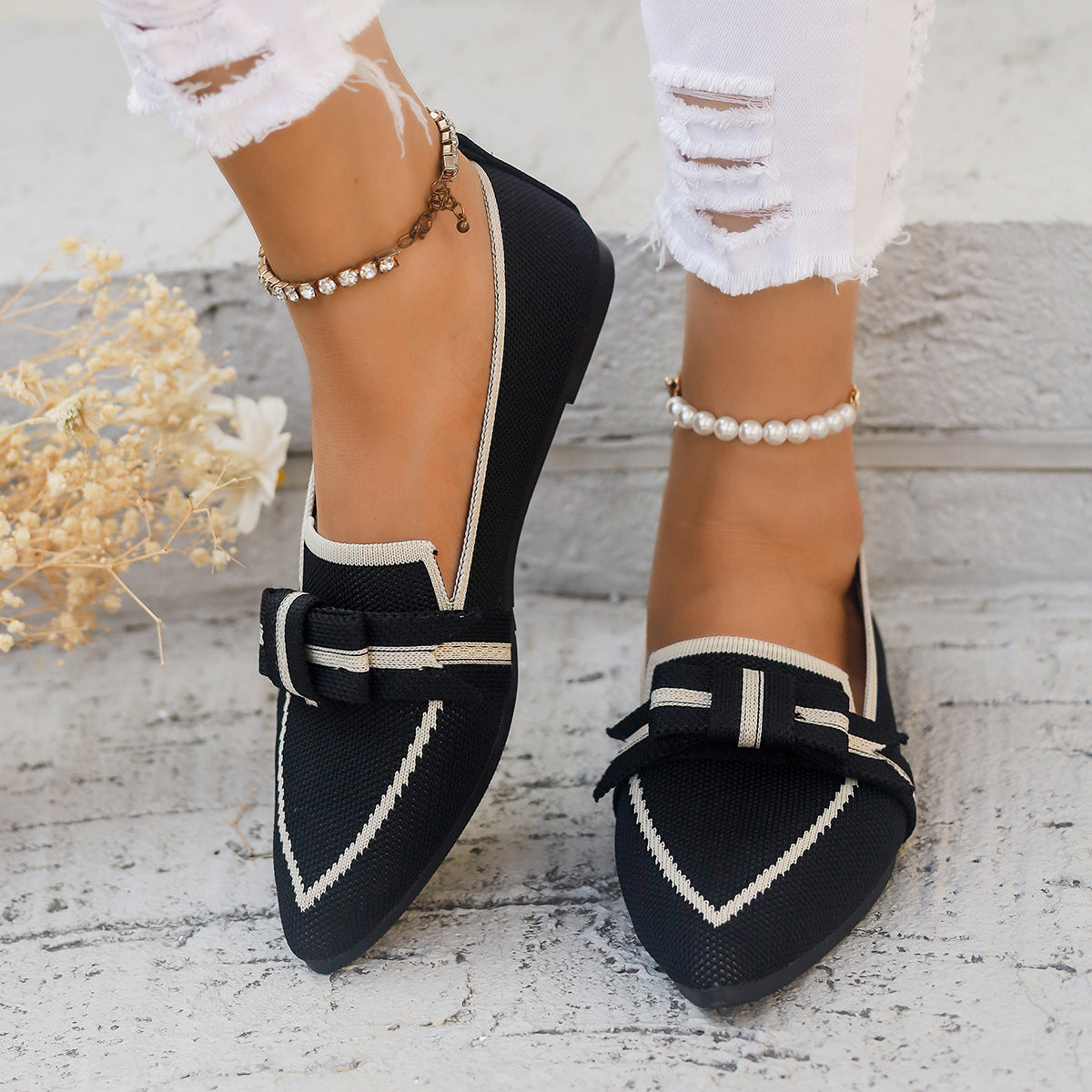 Casual And Comfortable Beautiful Bowknot Popular Element Shoes Limorista