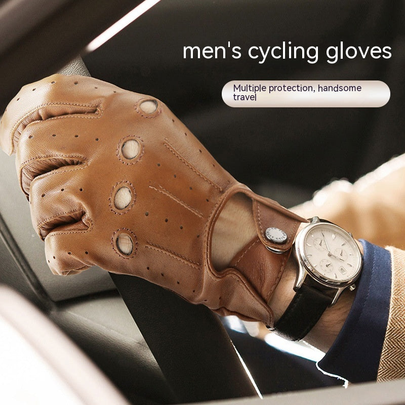 Breathable Single Layer Authentic Leather Sheepskin Fitness Gloves Limorista