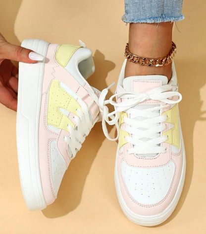 Trendy Fashion Platform Sneakers Soft Bottom Comfortable Lace-up Outdoor Casual Flat Shoes Limorista