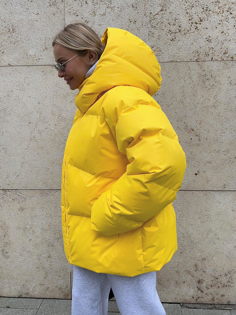 Fashion Coat With Removable Hood Cotton Jacket Winter Warm Windproof Loose Cotton Jacket Loose Parka Outerwear Clothing Limorista