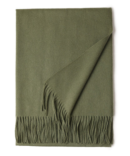 New Solid Color Wool Long Beard Warm Tassel Scarf Thick Limorista