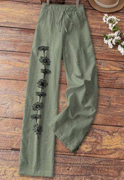 Fashion Casual Printing Loose Trousers For Women Limorista