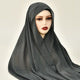 Lazy Chiffon Convenient Headscarf Magnetic Buckle Fixed Anti-drop Solid Color Limorista