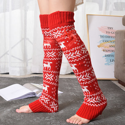 Thickened Warm Wool Stockings Knitted Over-the-knee Bunching Socks Limorista