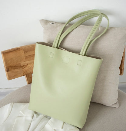 Korean Style Soft Leather Tote Bag Student All-match Simple Limorista