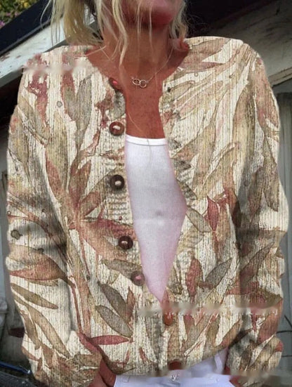 Printed Casual Cloak Coat Cardigan Sweater Limorista
