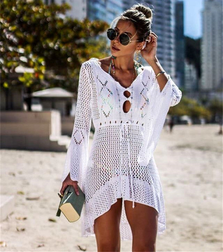 .Bikini Women Swimsuit Cover-up Beach Bathing Beach Dress Limorista