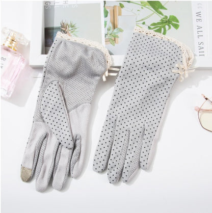 Thin Non-slip Breathable Touch Screen Cotton Short Gloves Limorista