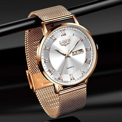 Thin Ladies Quartz Dual Calendar Waterproof Watch Limorista