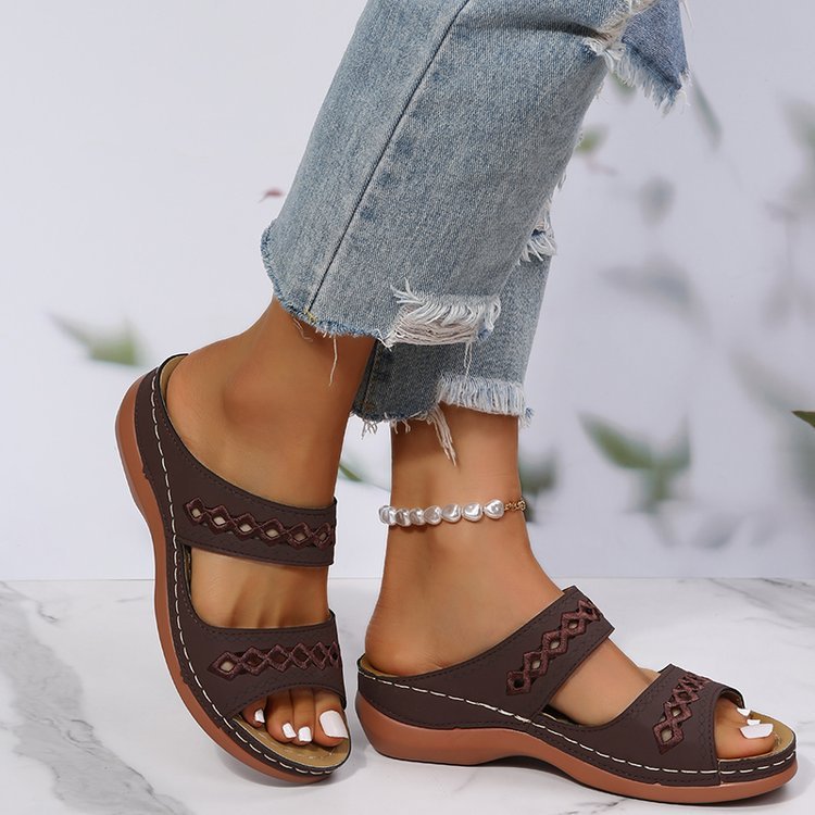 New One-word Slippers For Women Spring New Muffin Platform Slippers Limorista