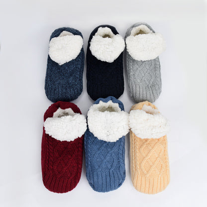 In Winter Add Fleece And Thicken Warm Slippers And Socks Limorista