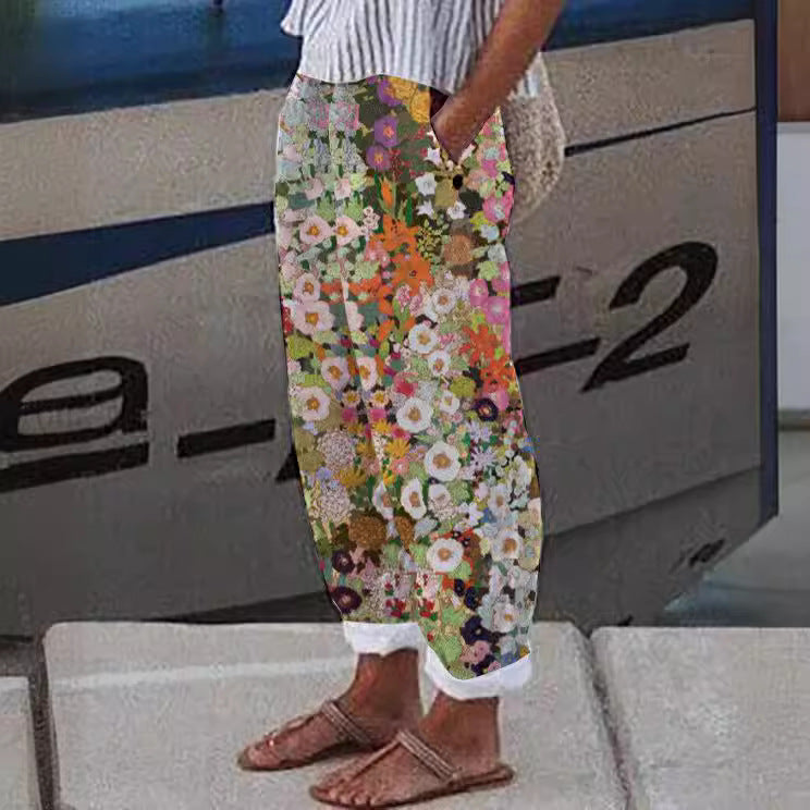 New Casual 3D Digital Printing Drawstring Trousers Limorista