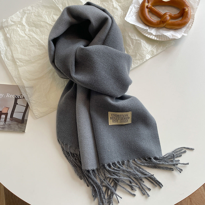 Double-sided Artificial Cashmere Scarf Women&