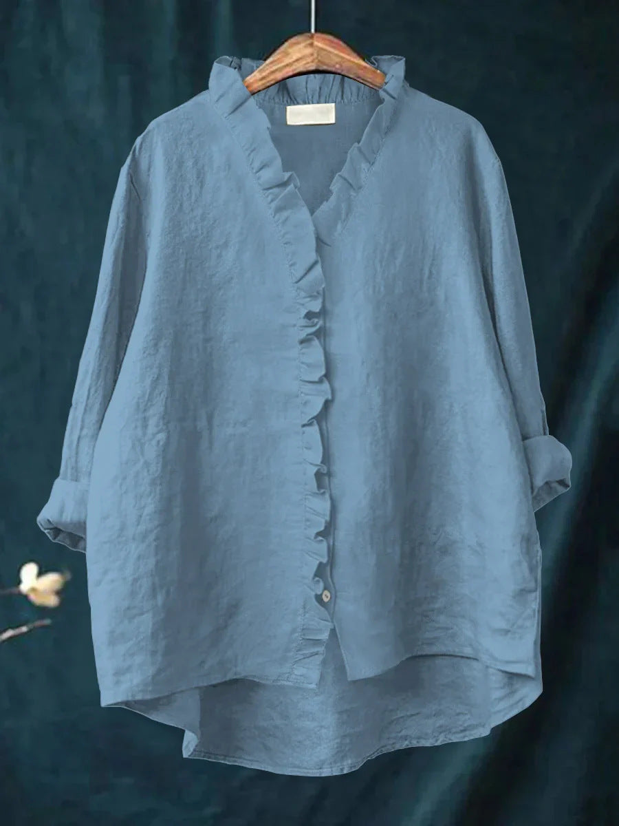 Loose Print Crew Neck Casual Plus Size Women&