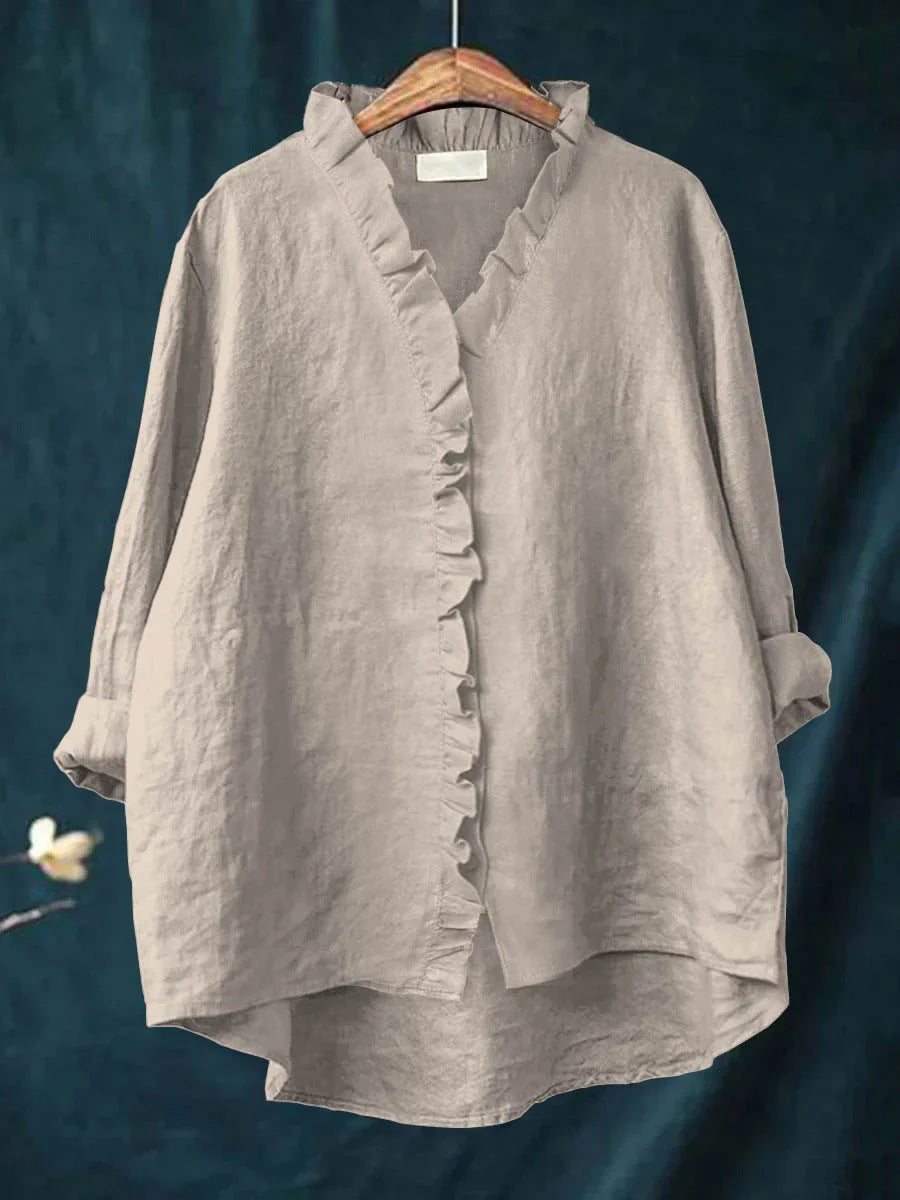 Loose Print Crew Neck Casual Plus Size Women&