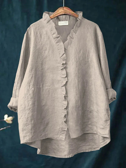 Loose Print Crew Neck Casual Plus Size Women&