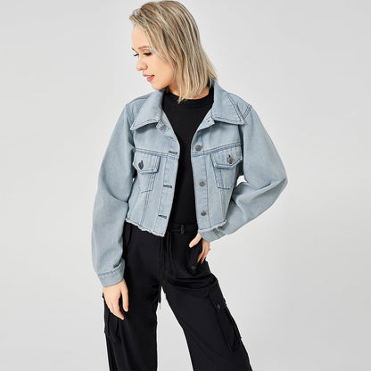 The Raw Edge Design Is Retro And Loose With A Soft Denim Jacket Limorista
