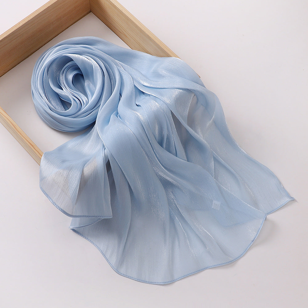 Breathable Cool Island Satin Smooth Silk Toe Scarf Limorista
