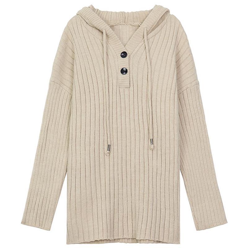 Thick Loose Mid-length Long Sleeve Top Idle Style Hooded Sweater Limorista