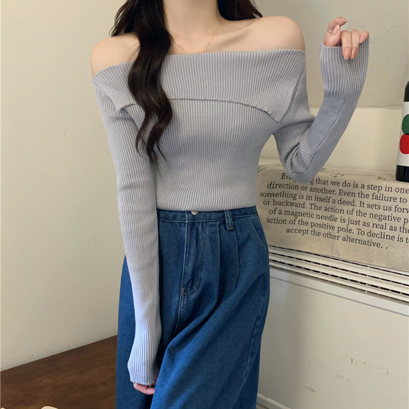 Retro Fashion High-end Off-shoulder Top Limorista