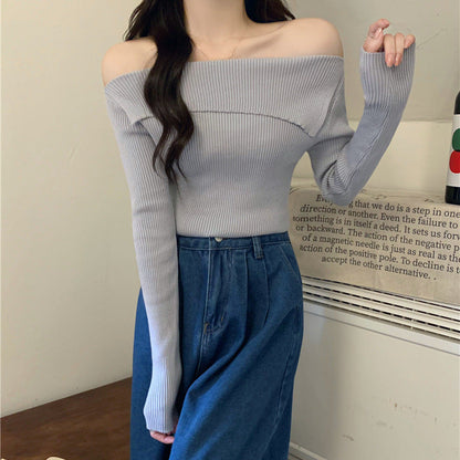 Retro Fashion High-end Off-shoulder Top Limorista
