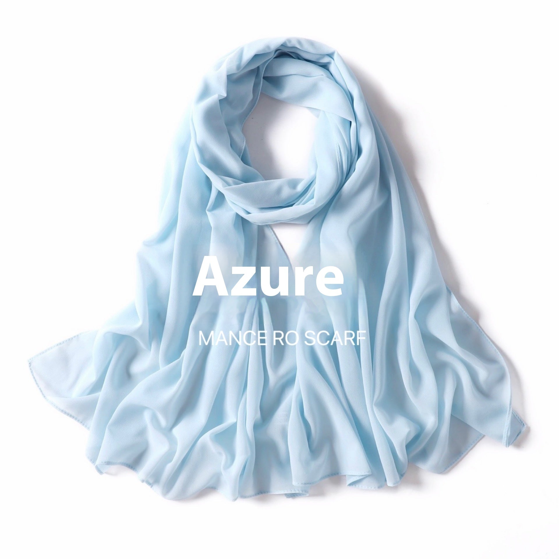 Pure Color Pearl Chiffon Scarf Headcloth Veil Chiffon Scarf Limorista