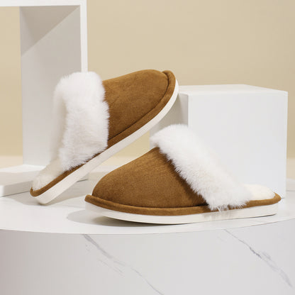 Winter Warm Plush Slippers Home Indoor Non-slip Bedroom Floor Soft Fuzzy Slipper For Couple Fashion Solid House Shoes Limorista