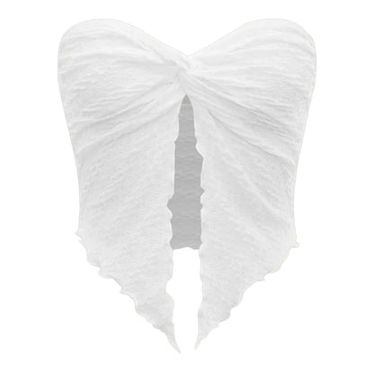 European And American Fashion Sexy Pleated Twist Tube Top Backless Top Limorista