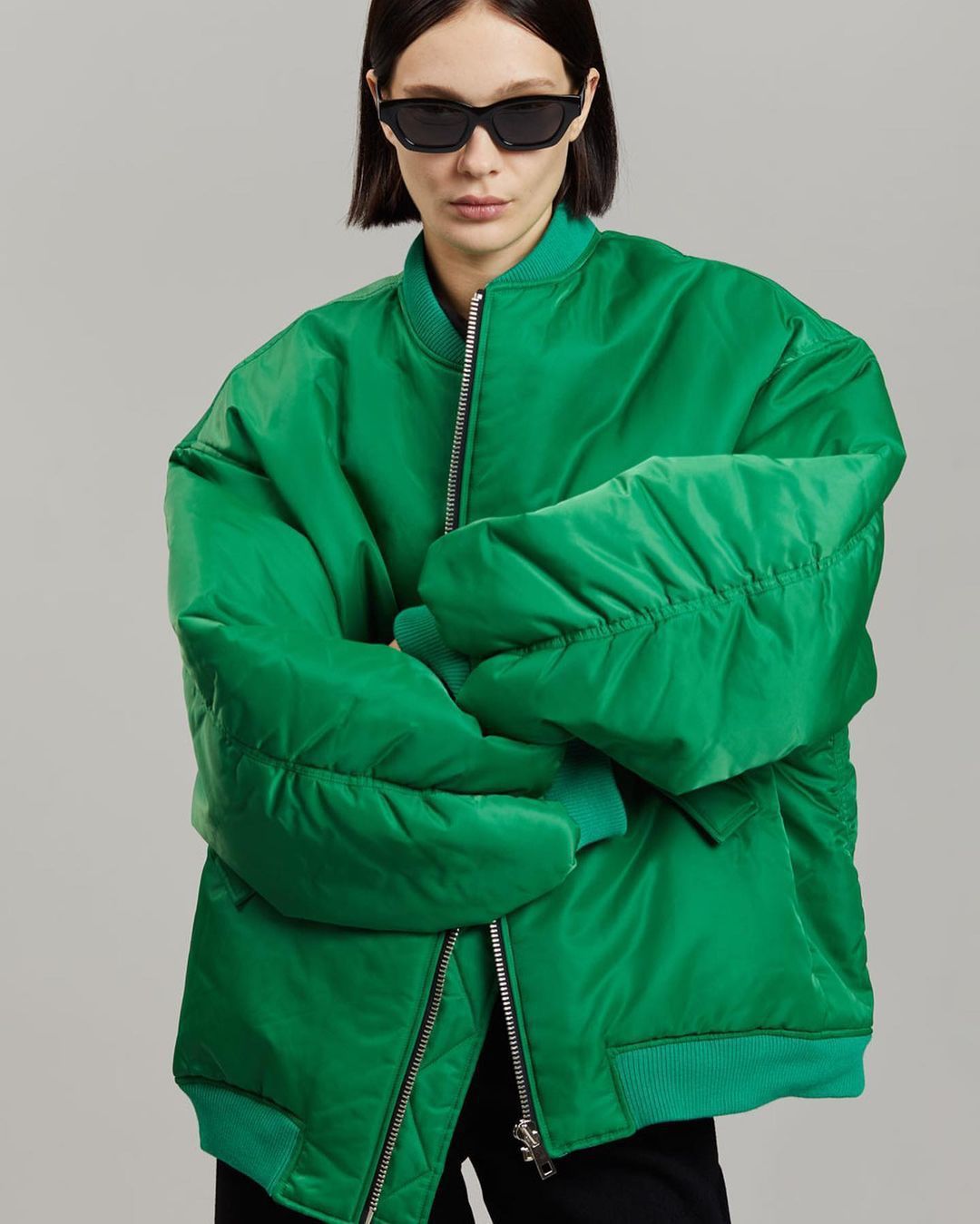 Same Loose Zip Cotton-padded Coat Flight Jacket Limorista