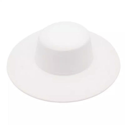 Flat Top Woolen Hat Big Brim Fedora Hat Hepburn Style Limorista