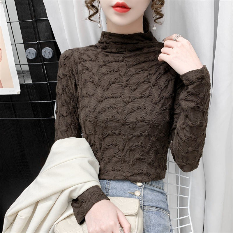 Thickened Half-high Collar Bottoming Shirt For Women Limorista