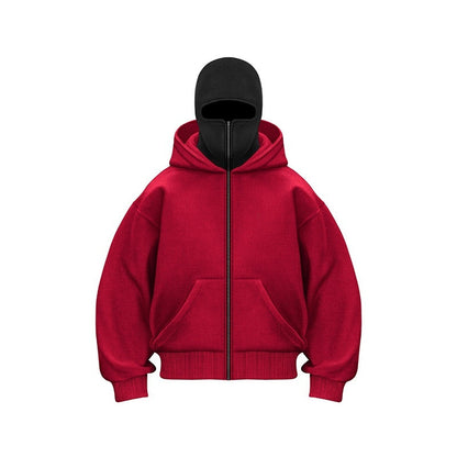 Fleece-lined Double Hood Unique Design Hooded Sweater Limorista