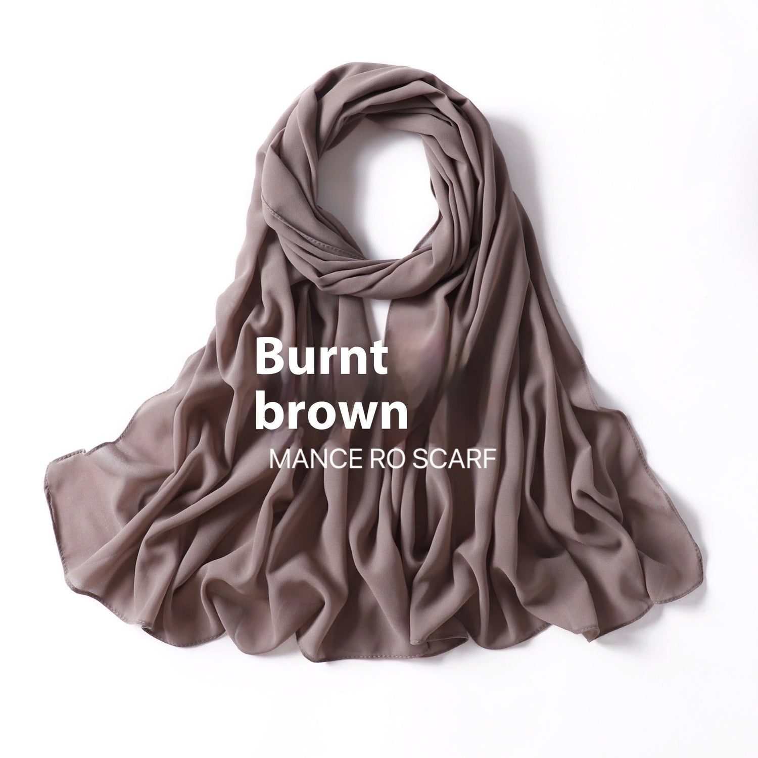 Pure Color Pearl Chiffon Scarf Headcloth Veil Chiffon Scarf Limorista