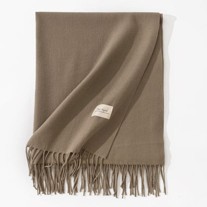 Pure Color Artificial Cashmere Scarf Women&