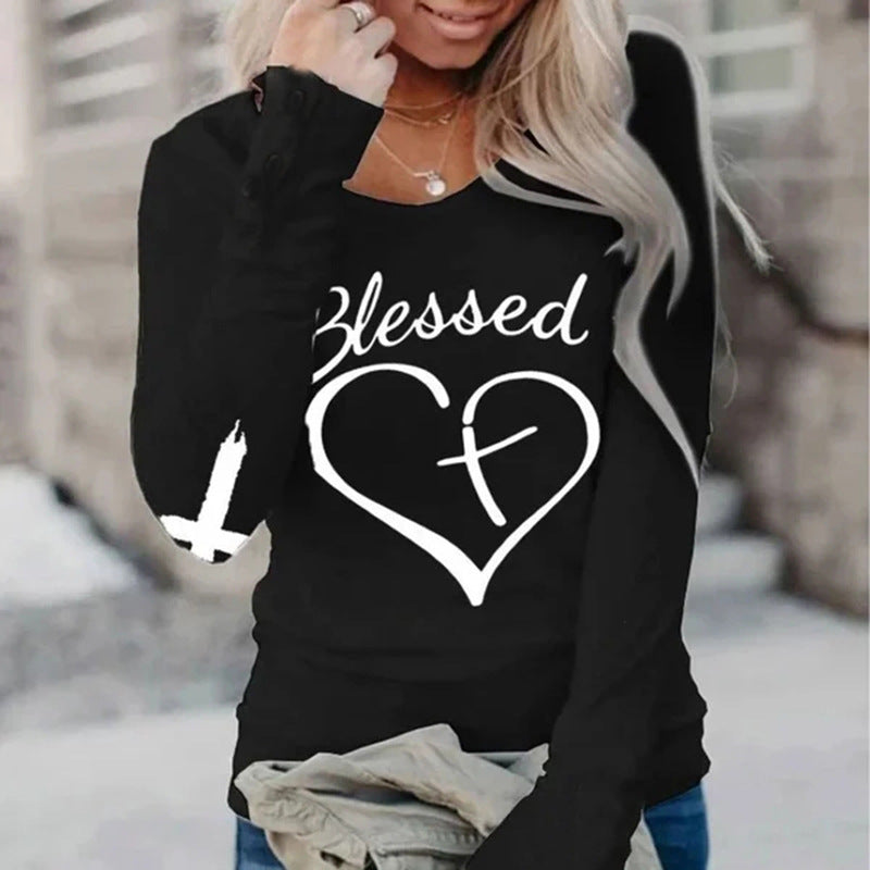 Digital Printing Loose Casual Ladies T-shirt Limorista