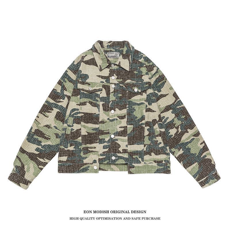 Real Shot American Street Retro Camouflage Cargo Jacket Coat Limorista