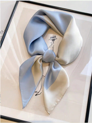 Artificial Silk Striped High-grade Korean Style Stylish Beach Arm Bag Silk Scarf Limorista