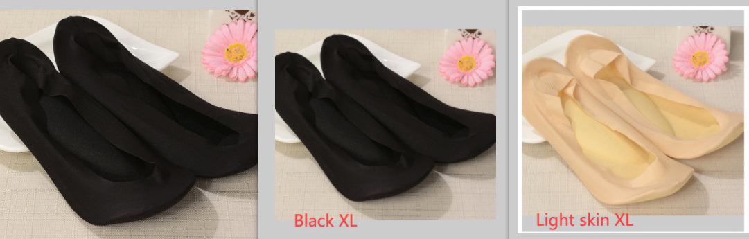 3D Arch Foot Massage Health Care Women Summer Socks Ice Silk Socks Shallow Mouth Silica Gel Invisible Slippers Feet Care Limorista