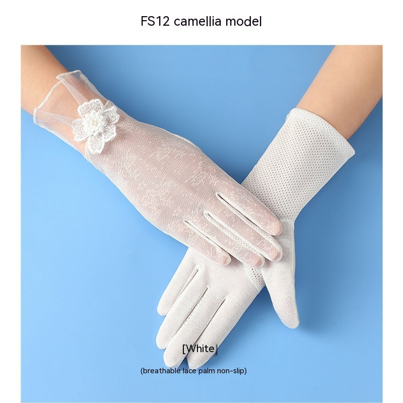 Lightweight Breathable Lace Sun Protection Gloves Limorista