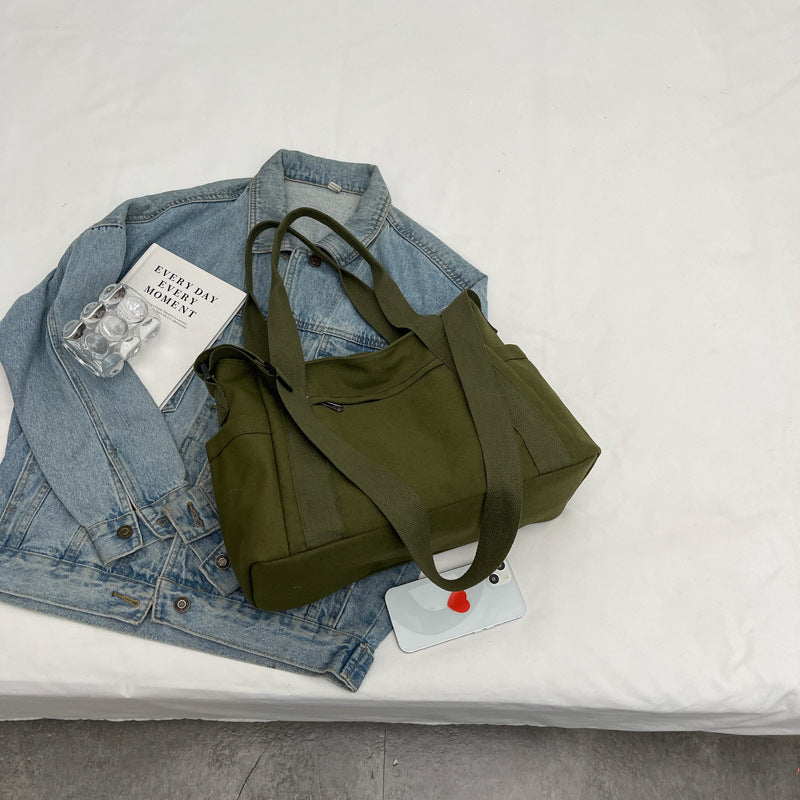 Large Capacity Shoulder Canvas Solid Color Bag For Women Limorista