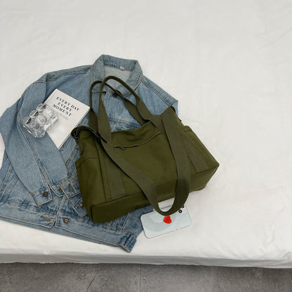 Large Capacity Shoulder Canvas Solid Color Bag For Women Limorista