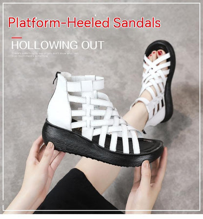 New Ethnic Style Retro Wedge Sandals Women&
