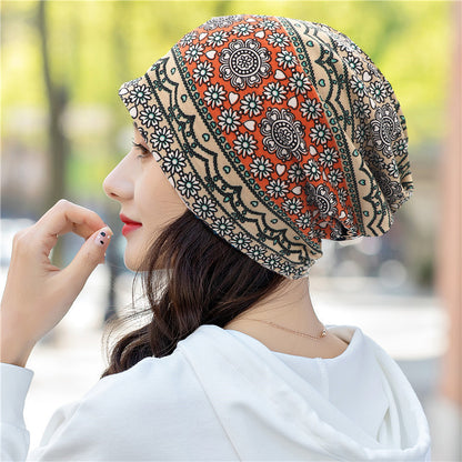 Head Ethnic Wind Series Korean Cashew Flower Bun Head Hat Limorista