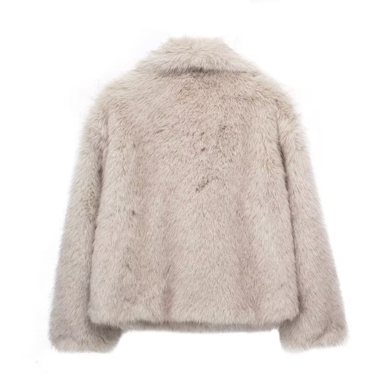Winter Plush Coat Fashion Thicken Lapel Outwear Casual Long Sleeve Tops Womens Clothing Limorista