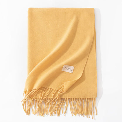 Pure Color Artificial Cashmere Scarf Women&