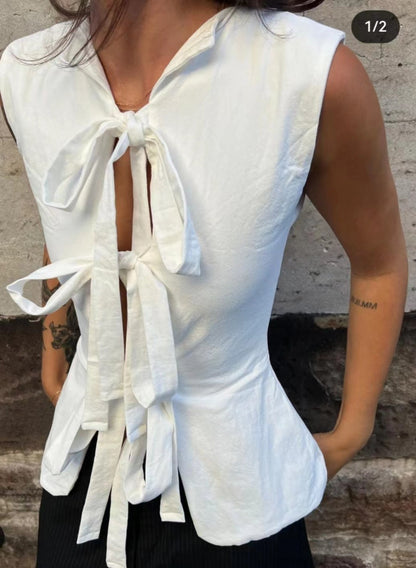 Fashion White Bandage Women&
