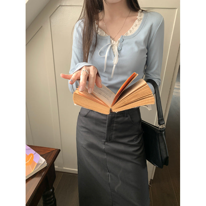 Inner Wear Fleece-lined Thick Short Long Sleeve Bottoming Shirt Limorista